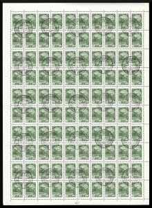 A Cancelled to Order sheet of 100 x 2 kopek 1961 definitives from the USSR. Hardcore philatelists will point out that these particular stamps were not printed specifically for sale to collectors. For a start, they are slightly boring definitives as opposed to the flashy commemoratives normally associated with CTO. Also, they were postmarked in 1966, which happens to be when a new range of definitives was introduced. So, this particular sheet was probably sold on to collectors because it had been withdrawn from circulation.