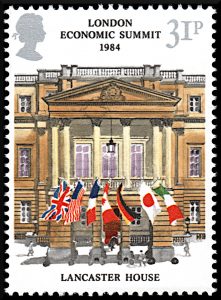 We no longer issue stamps celebrating international summits like this and I suspect it’s because they would have to feature razor wire and riot police. This building is often used as a signifier for political events, the most recent of which was Theresa May’s Lancaster House speech on Brexit. It is probably most well known for the Lancaster House Agreement, signed at the end of 1979, which ended a brutal war in which more than 20,000 people died. The agreement may have ushered in the independent state of Zimbabwe, but it also ushered in Robert Mugabe and the killing didn’t stop. Stamp Design © Royal Mail Group Ltd (1984)